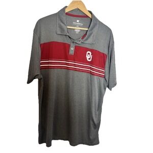 Oklahoma University Polo 2XL Collared Button Shirt Pullover Colosseum